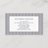 Modern Retro Vibe Logo Gestreept Visitekaartje (Achterkant)