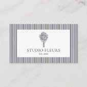 Modern Retro Vibe Logo Gestreept Visitekaartje (Voorkant)