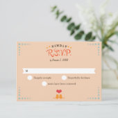 Modern Retro Vinyl Record Sinaasappel Sky Blue RSV RSVP Kaartje (Staand voorkant)