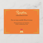 Modern Retro Vinyl Record Wedding Informatiekaartje (Voorkant)