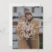 Modern Retro vrolijk en helder foto vet script Feestdagenkaart (Voorkant)