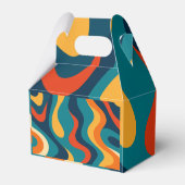 Modern Retro Wavy Abstract Pattern Bedankdoosjes (Achterkant)