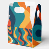 Modern Retro Wavy Abstract Pattern Bedankdoosjes (Geopend)