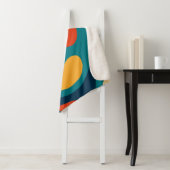 Modern Retro Wavy Abstract Pattern  Sherpa Deken (In situ)