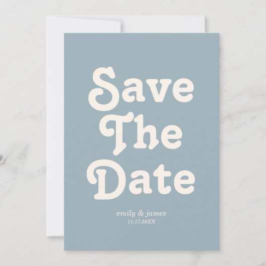 Modern Retro Weddenschap slaat de datum op Save The Date (Voorkant)