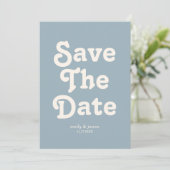 Modern Retro Weddenschap slaat de datum op Save The Date (Staand voorkant)
