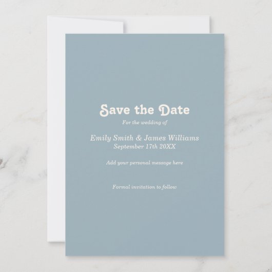 Modern Retro Weddenschap slaat de datum op Save The Date (Achterkant)
