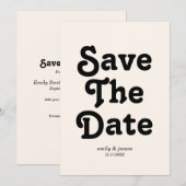 Modern Retro Weddenschap slaat de datum op Save The Date (Voorkant / Achterkant)