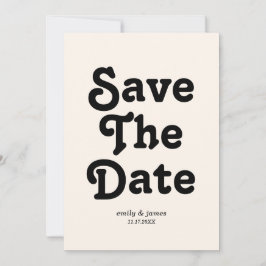 Modern Retro Weddenschap slaat de datum op Save The Date
