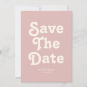 Modern Retro Weddenschap slaat de datum op Save The Date (Voorkant)
