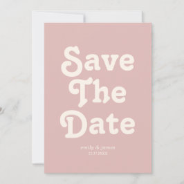Modern Retro Weddenschap slaat de datum op Save The Date