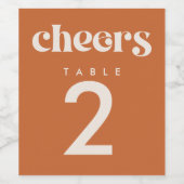 Modern Retro Weduwlijstnummer Wijn Etiket (Enkel label)