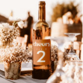 Modern Retro Weduwlijstnummer Wijn Etiket