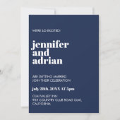 Modern Retro White Modern Invitation Kaart (Voorkant)