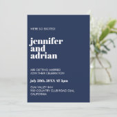 Modern Retro White Modern Invitation Kaart (Staand voorkant)