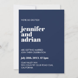 Modern Retro White Modern Invitation Kaart