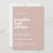 Modern Retro White Modern Invitation Kaart (Voorkant)