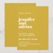 Modern Retro White Modern Invitation Kaart (Voorkant / Achterkant)