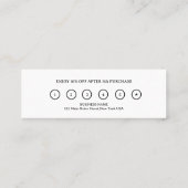 Modern Retro Wit Eenvoudig Klantenkaartje (Achterkant)