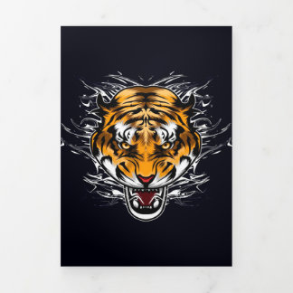 Modern Retro Wolf Artwork | Voor mam papa Drieluik Aankondiging