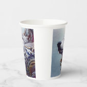 Modern, Retro Wolf Head Papieren Bekers (Links)