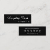 Modern Retro Zwart Eenvoudig Klantenkaartje (Voorkant / Achterkant)