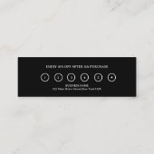 Modern Retro Zwart Eenvoudig Klantenkaartje (Achterkant)