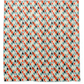 modern , retrokleurrijk , meetkundig patroon van d douchegordijn (Voorkant)