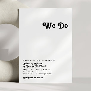 Modern Retrolettering we weddenschappen uitnodigen Kaart