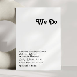 Modern Retrolettering we weddenschappen uitnodigen Kaart