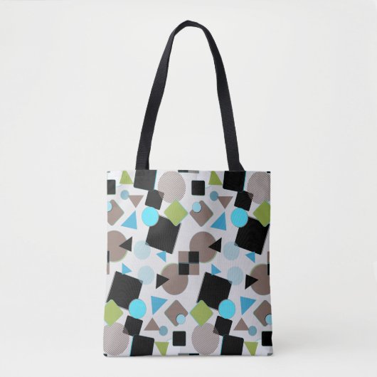 Modern retrorabstract ontwerp tote bag (Voorkant)