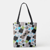 Modern retrorabstract ontwerp tote bag (Achterkant)