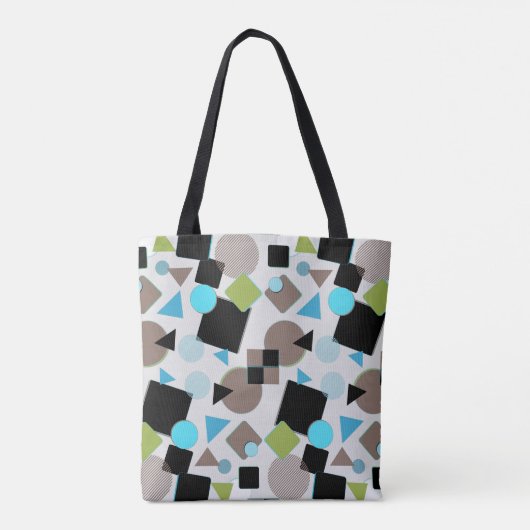 Modern retrorabstract ontwerp tote bag (Achterkant)