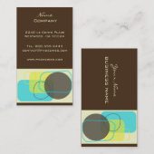 Modern retrorgeometrisch ontwerp visitekaartje (Voorkant / Achterkant)