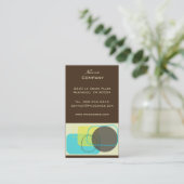 Modern retrorgeometrisch ontwerp visitekaartje (Staand voorkant)