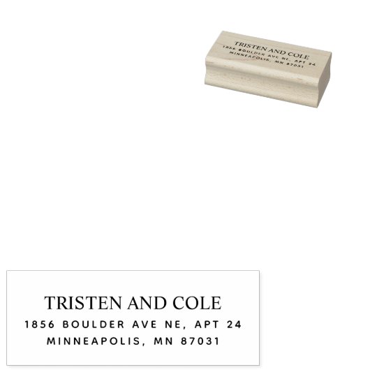 Modern Return Address Handle Stamp Rubberstempel (Gestempeld)