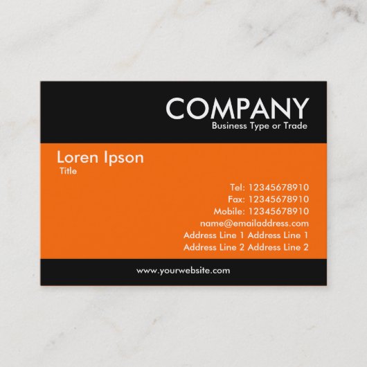 Modern - Rich Sinaasappel Visitekaartje (Voorkant)