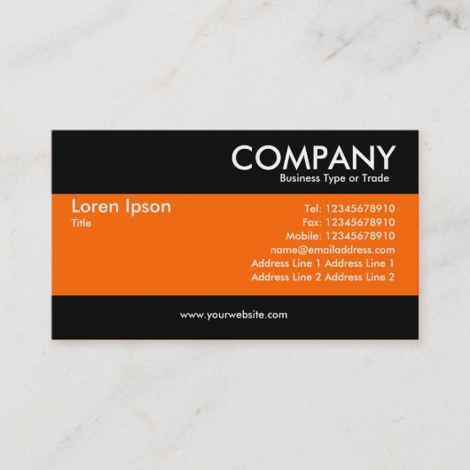 Modern - Rich Sinaasappel Visitekaartje (Voorkant)