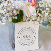 Modern Rings Monogram Initialen Bruiloft Rubberstempel