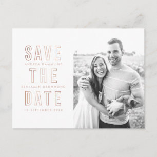 Modern Rings Roos Gold Save the Date Briefkaart