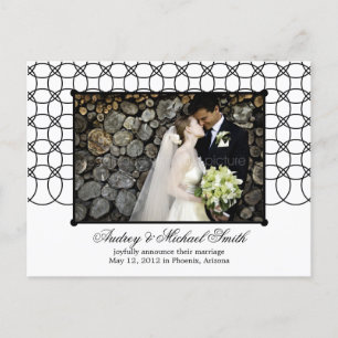 Modern Rings Wedding Aankondiging/Save the Date Aankondigingskaart