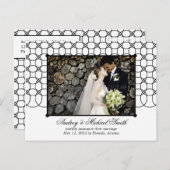 Modern Rings Wedding Aankondiging/Save the Date Aankondigingskaart (Voorkant / Achterkant)