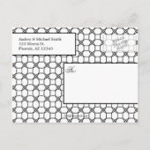 Modern Rings Wedding Aankondiging/Save the Date Aankondigingskaart (Achterkant)