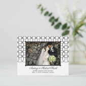 Modern Rings Wedding Aankondiging/Save the Date Aankondigingskaart (Staand voorkant)