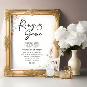 Modern ringspel Bloemen Vrijgezellenfeest teken Poster