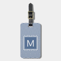 Modern Riverside Blue Chevrons en Monogram