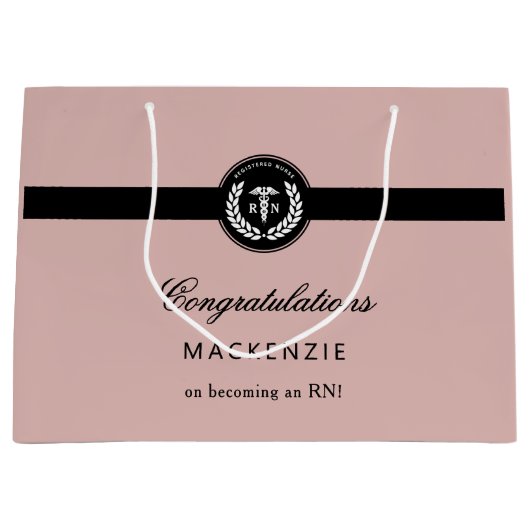 Modern RN Nursing School Afstuderen Custom Groot Cadeauzakje (Voorkant)