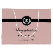 Modern RN Nursing School Afstuderen Custom Groot Cadeauzakje (Achterkant)