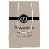 Modern RN Nursing School Afstuderen Custom Medium Cadeauzakje (Achterkant)