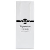 Modern RN Nursing School Afstuderen Custom Wijn Cadeautas (Voorkant)